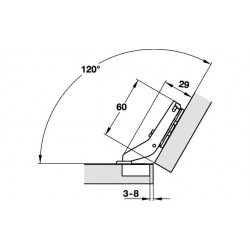 Charniere Salice Diam 26 Sans Embase - Ref. 32942500